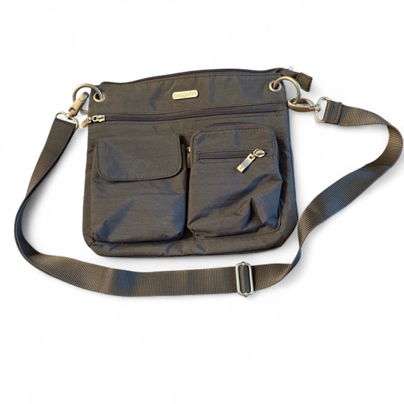 Baggalini Charcoal Gray Adjustable Crossbody Purse Lightweight Travel Organizer - Picture 8 of 8